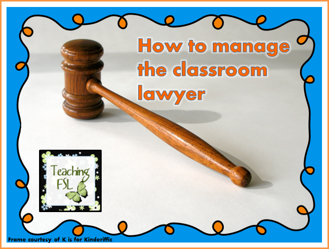 Classroom Management Tip for the Class Lawyer