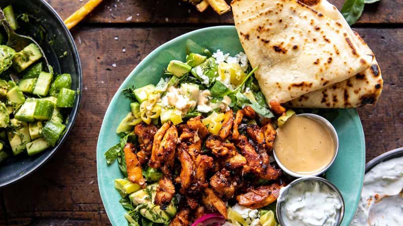 Greek Chicken Tzatziki Bowls