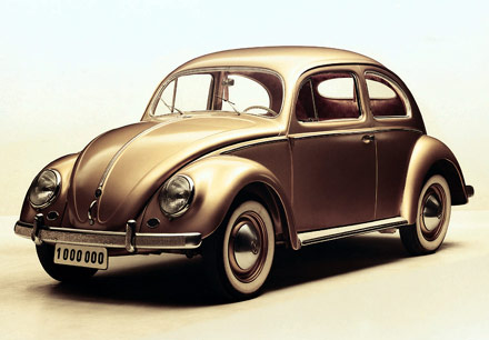 The Volkswagen Beetle was first put into production by 1938 and was still