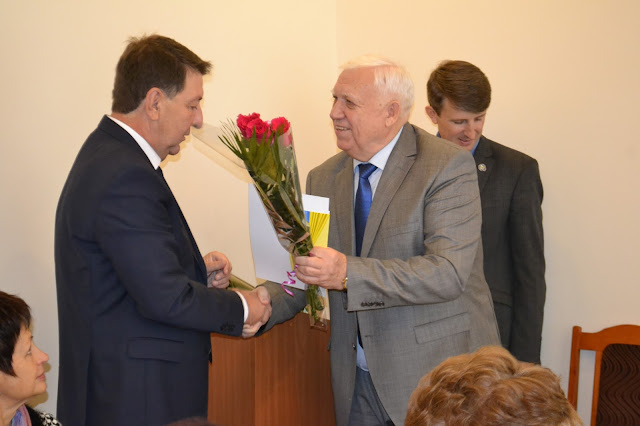 Ректор університету В’ячеслав Сергійович Шебанін привітав усіх вчителів з Днем працівника освіти 2015.