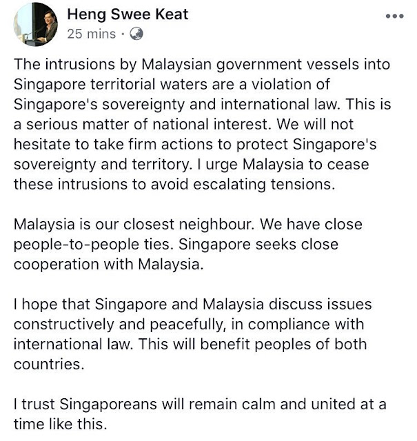 Menteri Singapura Keluar Kenyataan Keras Pada Malaysia