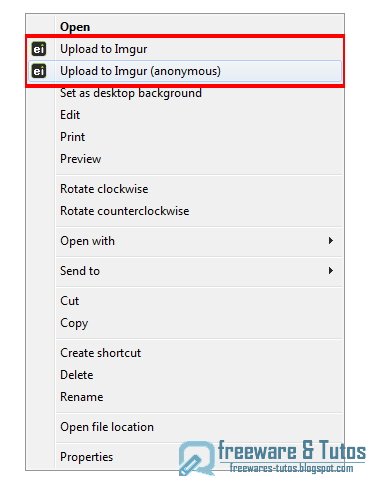EasyImgur : pour envoyer des images sur Imgur par un clic droit