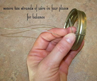 Secure two strands in four places for balance