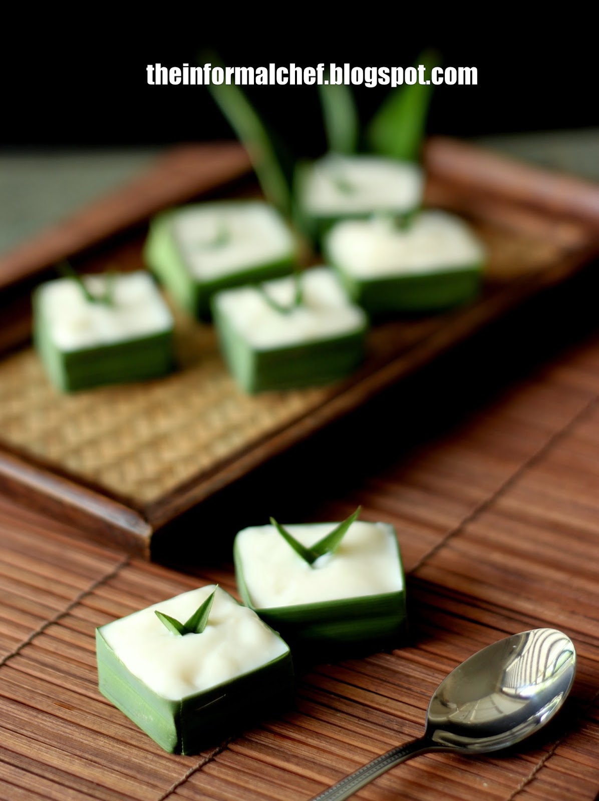 The Informal Chef: Water Chestnut Coconut Pandan Pudding 