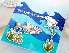 Sunny Studio Stamps: Best Fishes Catch A Wave Dies Ocean Themed Cards by Keeway Tsao