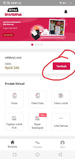 Tambah saldo Mitra Bukalapak