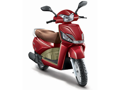 Mahindra Gusto 110cc matt red HD image