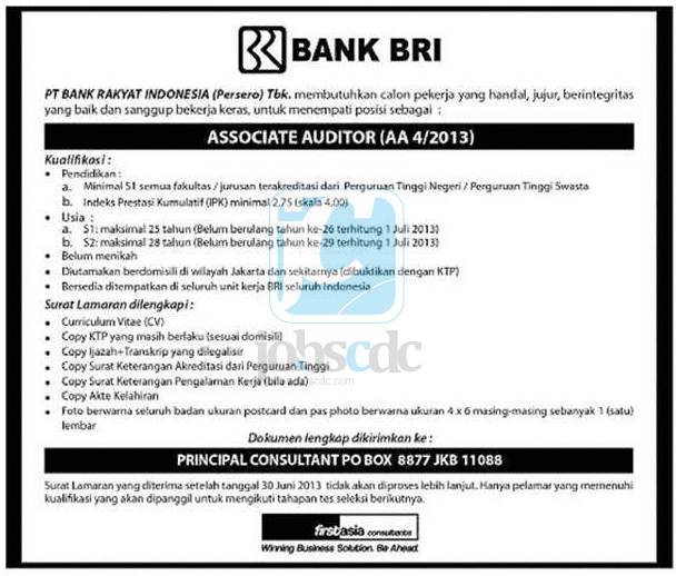 Lowongan Auditor Bank Bri - Info Lowongan Kerja ID