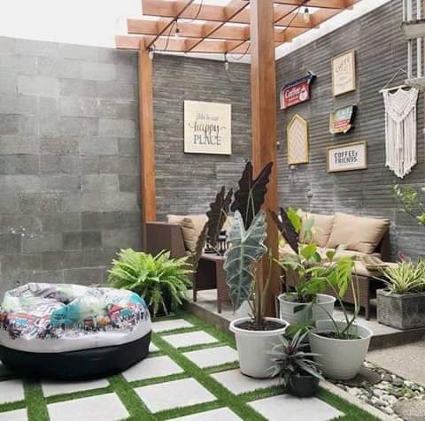 Contoh Desain Taman Belakang Rumah Teras Minimalis