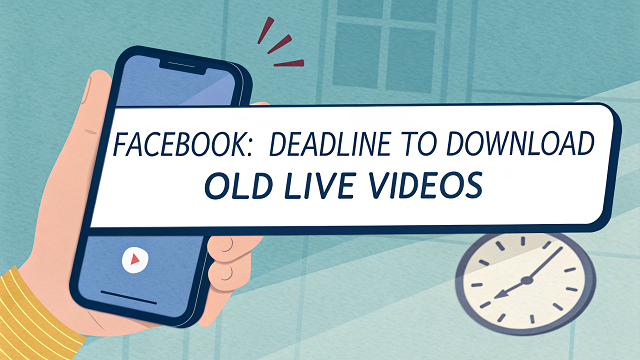 Facebook decides to delete old live videos and gives users a deadline to act