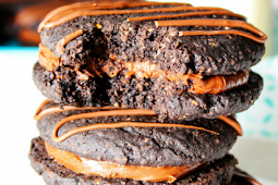 Healthy Chocolate Fudge Round Sandwich Cookies