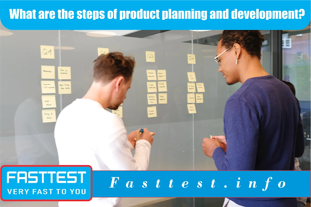What are the steps of product planning and development