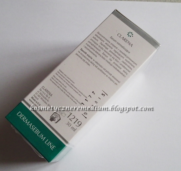 Clarena, Dermasebium Line, Anti-Acne Serum, serum normalizujące do skóry trądzikowej, twarz, niedoskonałości skóry, wizaz