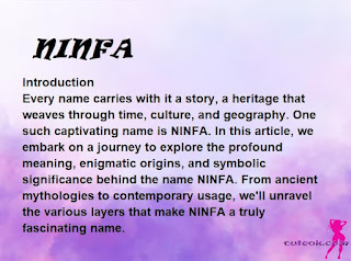meaning of the name "NINFA"