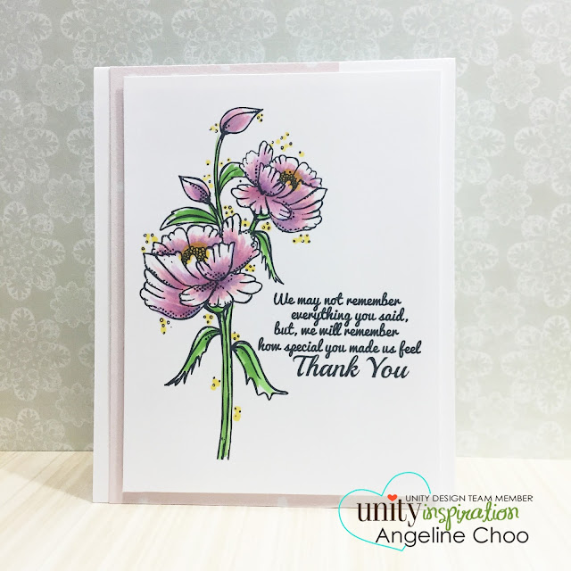 ScrappyScrappy: Unity BIG Blog Hop + New Videos #scrappyscrappy #stamp #stamping #card #unitystampco #copic #coloring #flowers