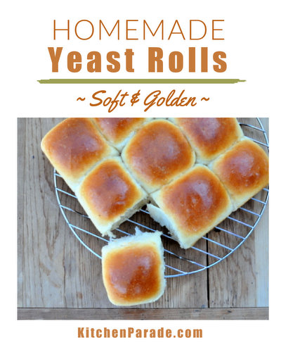 Homemade Yeast Rolls ♥ KitchenParade.com, my mom's recipe for homemade yeast rolls, therapeutic, healing and mixed in an ice cream pail!