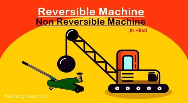 रिवर्सिबल मशीन क्या है, नॉन रिवर्सिबल मशीन क्या है, reversible machine and non reversible machine in hindi, difference between reversible and non reversible machine, reversible machine efficiency, non reversible efficiency, difference between reversible and irreversible machine in hindi, what is reversible machine in hindi, reversible machine example, irreversible machine example, what is non reversible machine in hindi,