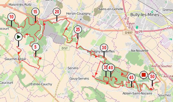 parcours trail poilus 53km 2016