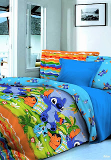 Sprei Renette Motif Ohana Biru