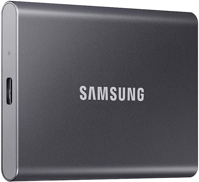 SAMSUNG T7 Portable SSD 1TB - Up to 1050MB/s - USB 3.2 External Solid State Drive, Gray 