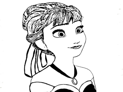 gambar mewarnai frozen anna