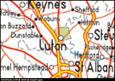 Luton Map Political Regional