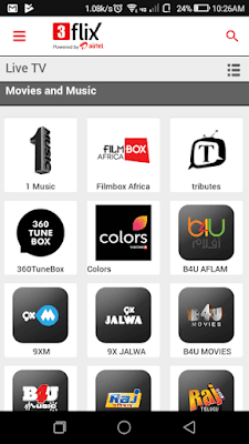 Airtel Launches 3Flix Mobile tv for smartphones