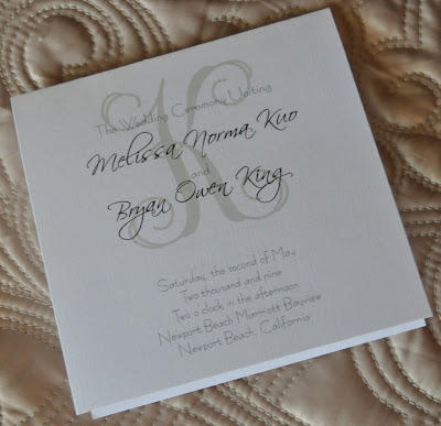 Layout Mary Wedding Program Ink Color Black Paper White Linen
