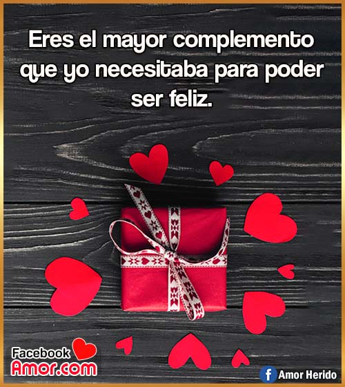 frase de amor con corazones