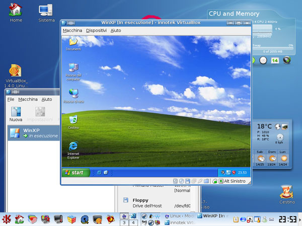 Contoh Tampilan VirtualBox