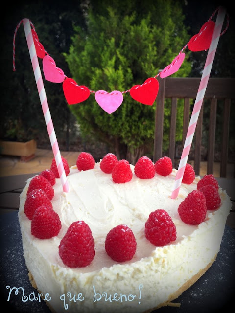 tarta de chocolate blanco y queso