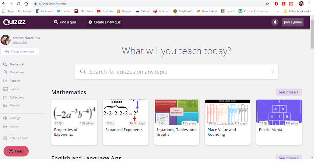 quizizz online exam