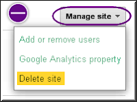 Delete a Site in Google webmaster tools