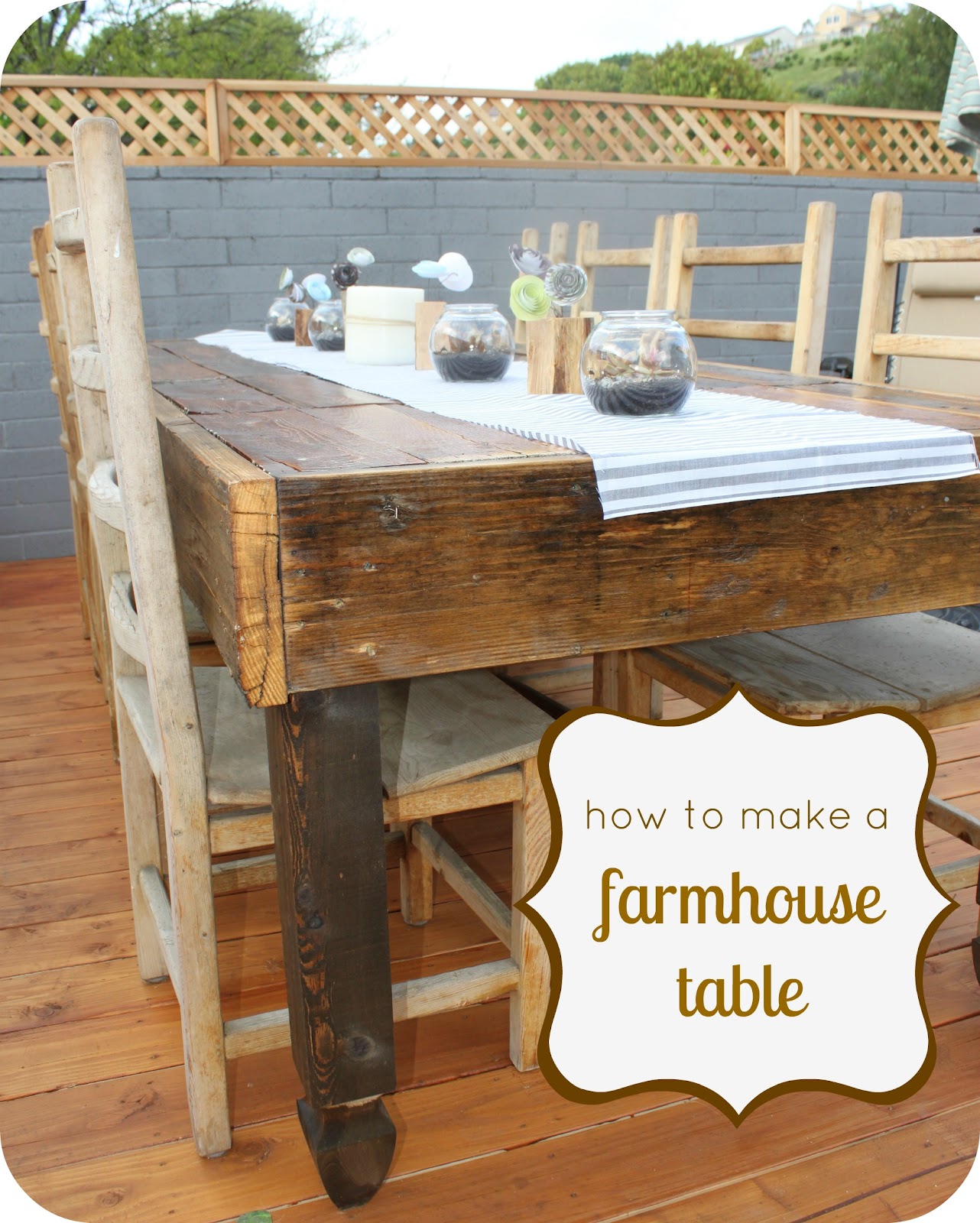 DIY Farmhouse Dining Table