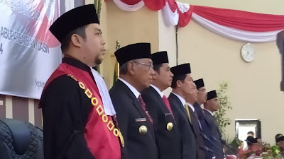 Sebanyak 45 Aggota DPRD Banyuasin Mengucapkan Sumpah Janji