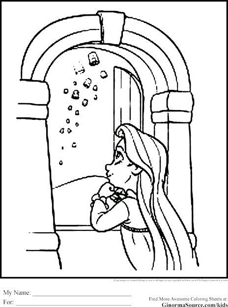 Colouring Pages For Rapunzel  Rapunzel Tangled Coloring Pages