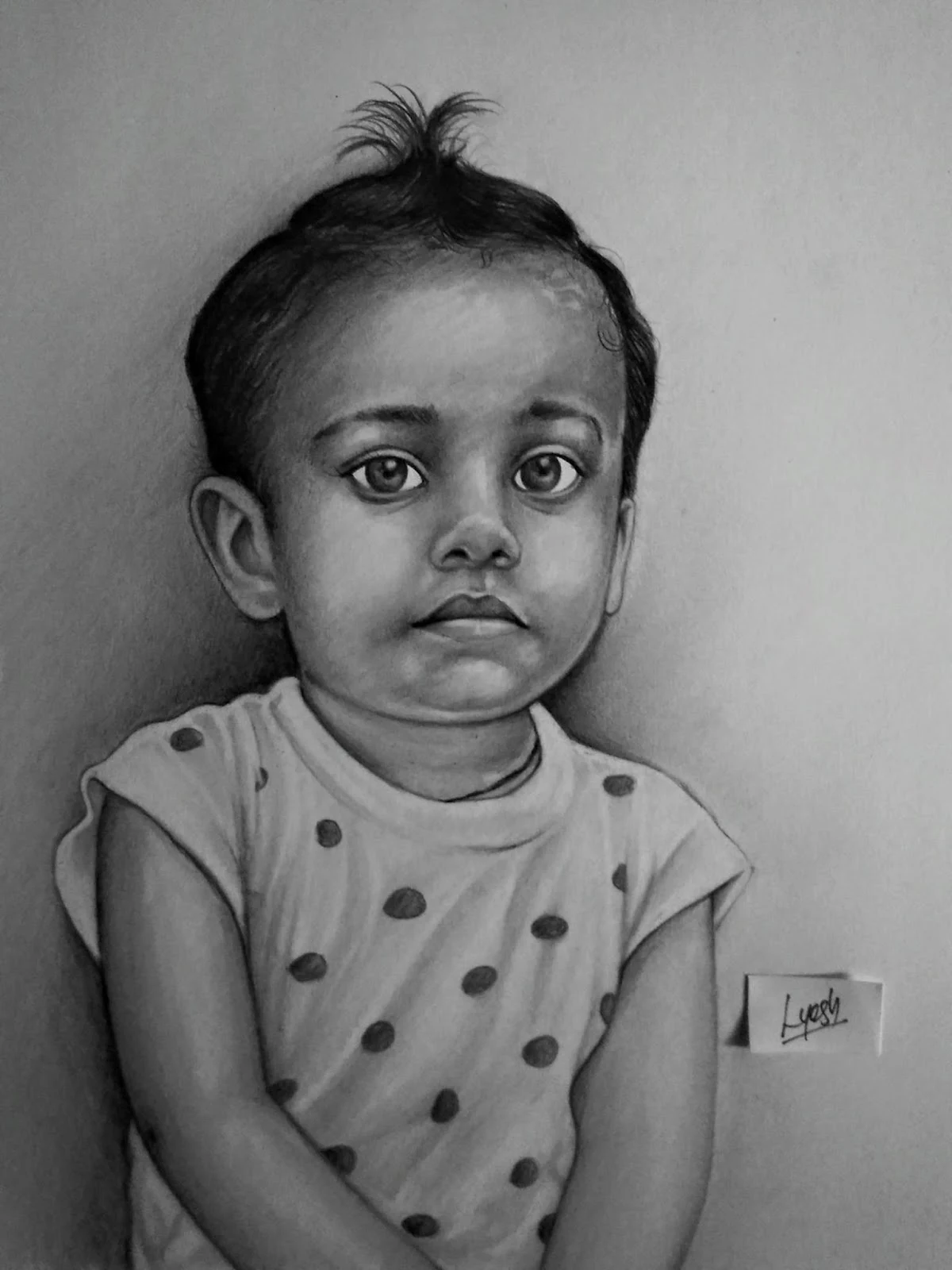  pencil drawing of a baby