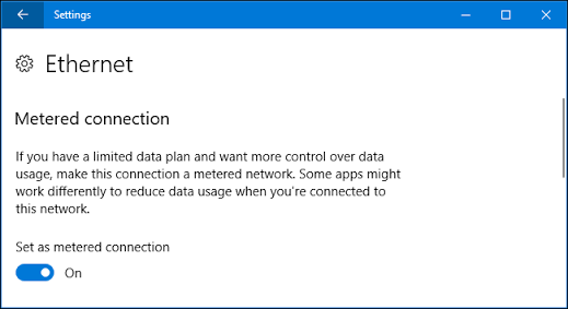 metered connection