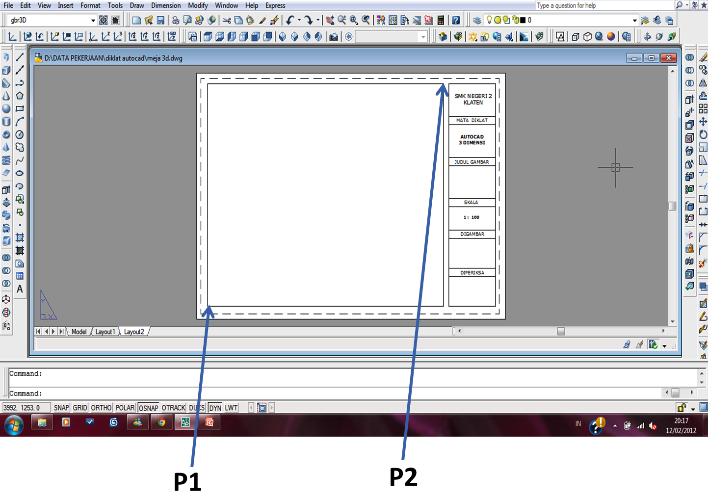 AUTOCAD CARA PRINT 3D DENGAN LAYOUT SEPUTAR KOMPUTER