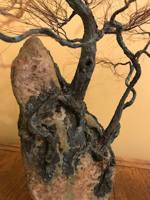 Bonsai, Bonsai tree, Copper Wire, Fukinagashi, Natural Rock, Oxidized Copper, Penjing, Recycled materials, TAE Trees, TAETree, Touch Art Experience, Wabi Sabi,