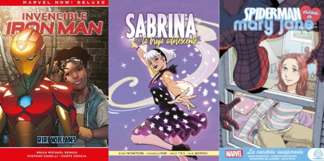 INVENCIBLE IRON MAN: RIRI WILLIAMS / SABRINA: LA BRUJA ADOLESCENTE 2 / SPIDERMAN AMA A MARY JANE 2 (reseñas)