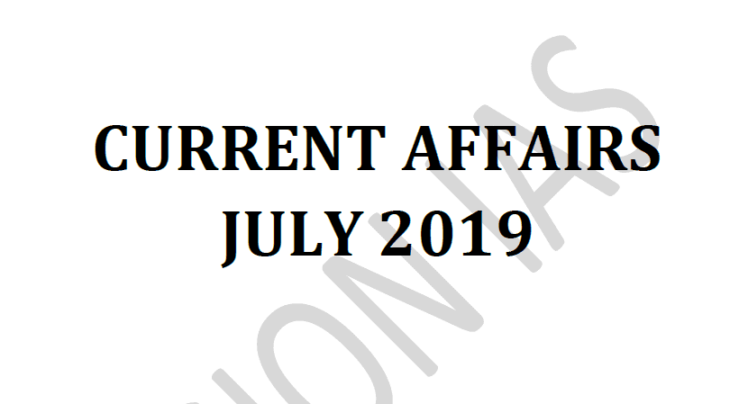 Vision IAS Current Affairs July 2019 pdf