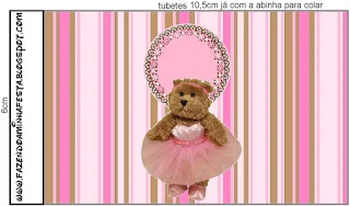 Ballerina Bear Free Printable Labels.