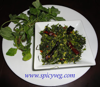 Amaranth Leaves Stir Fry - Thota Koora Podi Koora