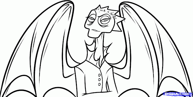 Monsters University Art Coloring Pages Info How To Draw Dean Hardscrabble  Hardscrabble From Monsters University Step