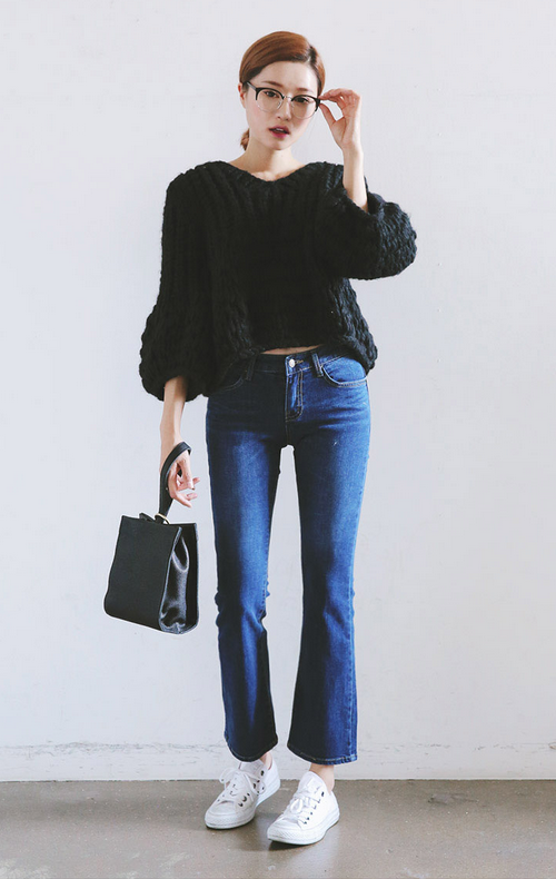 Balloon Sleeve Knit Pullover