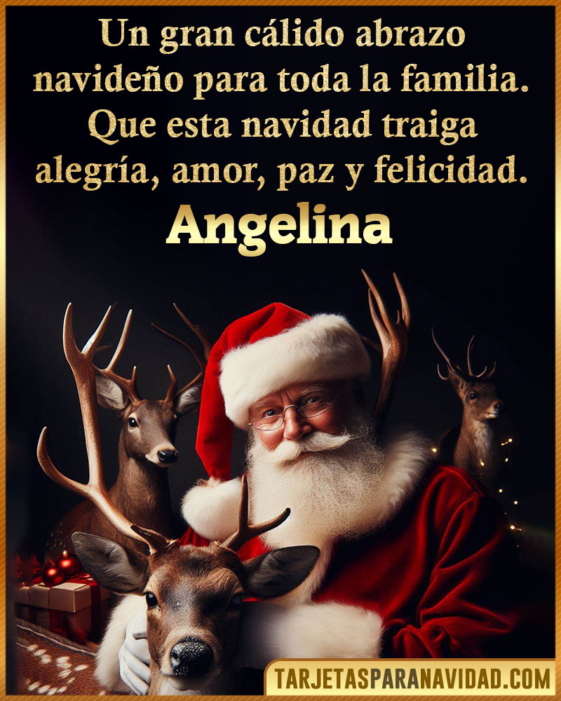 Tarjetas Navideñas personalizadas para Angelina