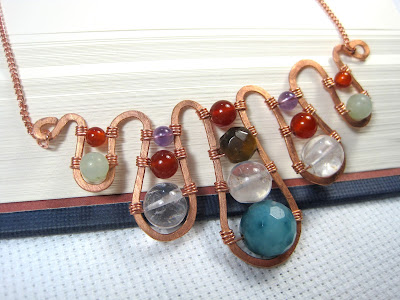 Multi-stone Wirework Pendant