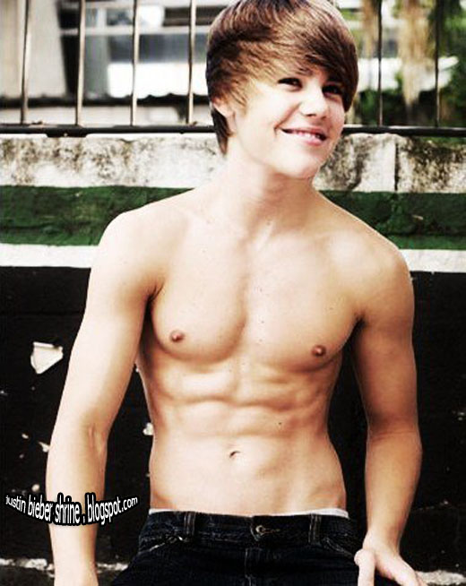 bieber justin shirtless. New Justin Bieber 6-Pack Abs