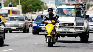 safe ride with moped scooter